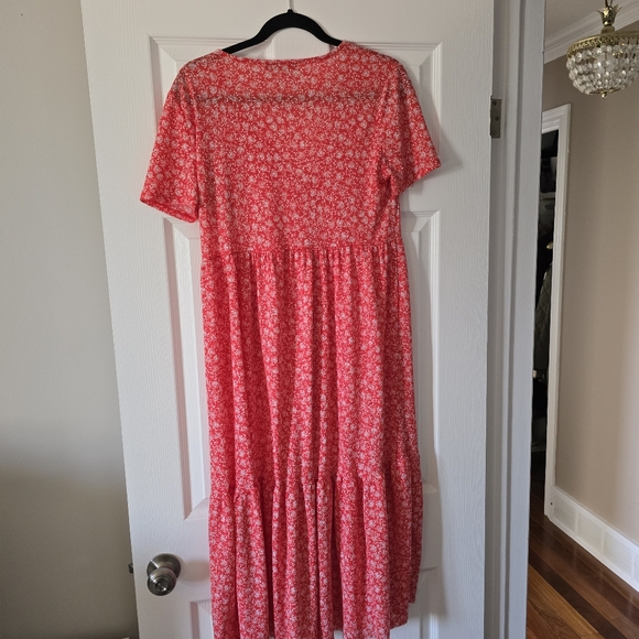 Zara Red Oversized Floral Dress - Picture 5 of 7